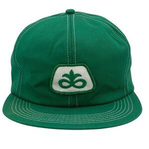 Vintage K-Brand Pioneer Snapback Trucker Hat Green USA Made